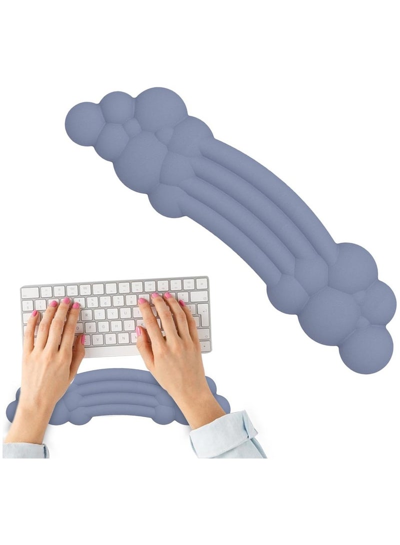 PIWIJOY مسند معصم لوحة المفاتيح Cloud Pad من الإسفنج الذكي الناعم - رمادي - Image 2